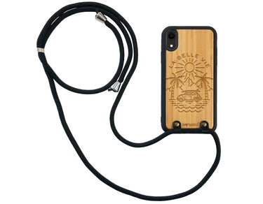 Coque iPhone XR LA BELLE VIE avec cordon